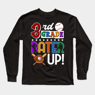 3rd Grade Batter-up! Baseball Back to School Long Sleeve T-Shirt